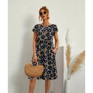 Floral Short Sleeve Dress